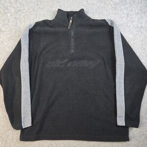 Vintage Old Navy Sweatshirt Mens L Black Grunge Fleece Spellout Y2K 00s 90s